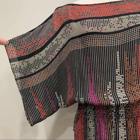 Parker 100% Silk Polka Dot Batwing Blouson Top Women’s Blouse - Picture 3 of 5